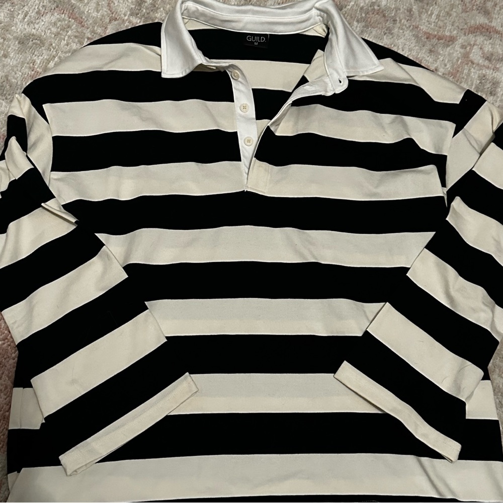 Striped collared shirt